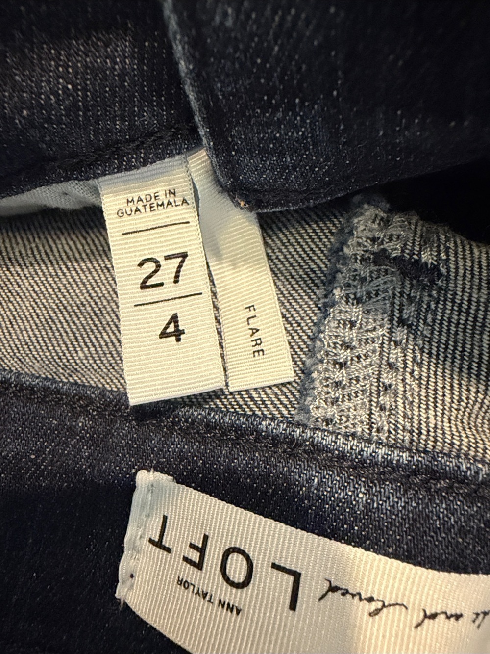 LOFT Dark Blue Flare Jeans - Picture 6 of 6